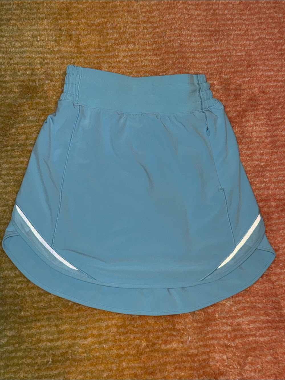 lululemon athletica Teal Blue High-Low Active Skirt with Reflective Trim